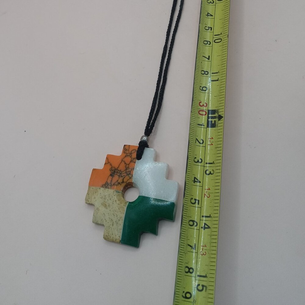 Unisex Inca Chakana Necklace Natural Stone Spiritual Connection - Picture 8 of 8